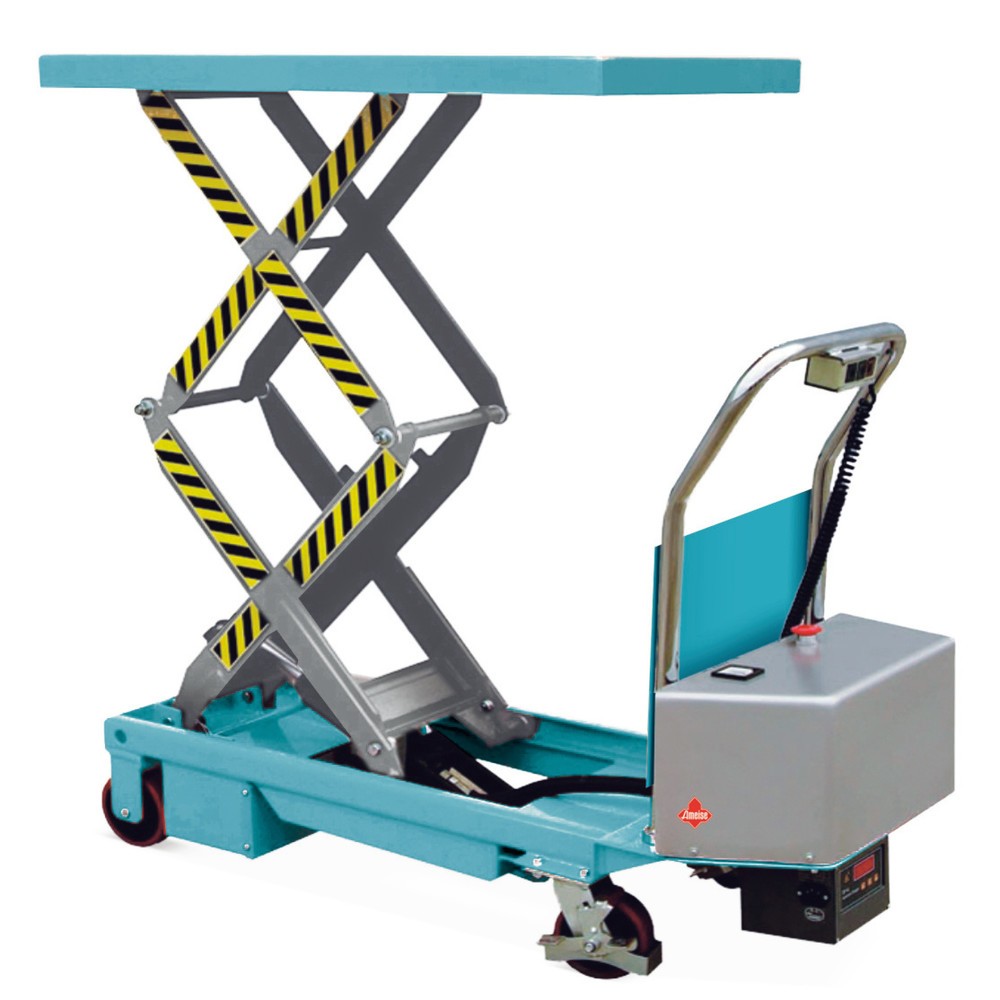 Scheren-Hubtischwagen Ameise® LTT 0.35 mit Doppel-Schere, elektrisch, Tragkraft 350 kg, Plattform à 910 x 500 mm