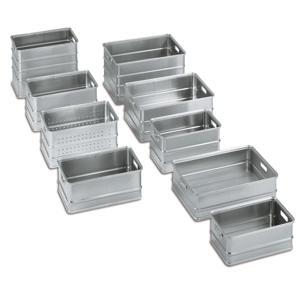 Caisses de transport en aluminium, contenance 60 litres