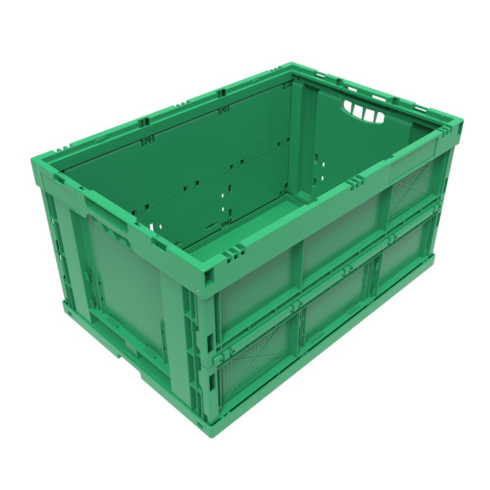 Caisse pliante norme Europe Premium, 68 litres, vert