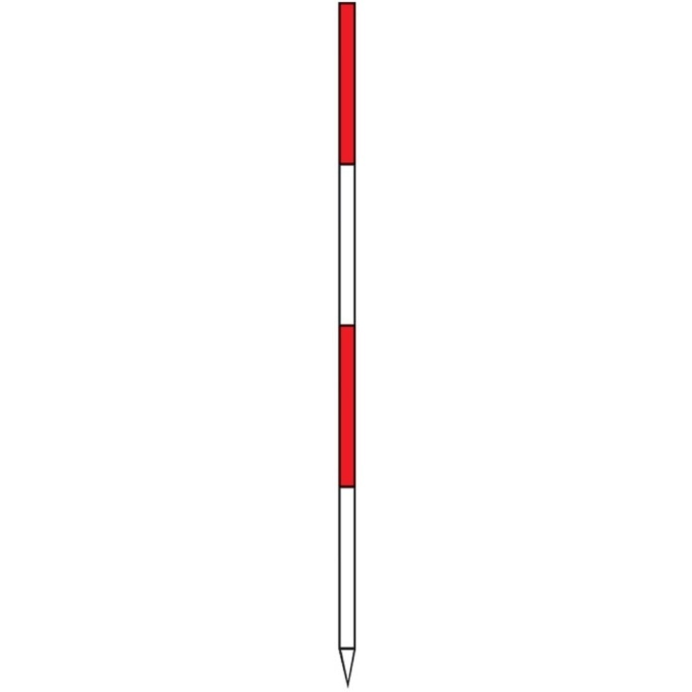 Jalon 2 m tube d’acier enfichable, avec 1 pointe 24 mm NEDO