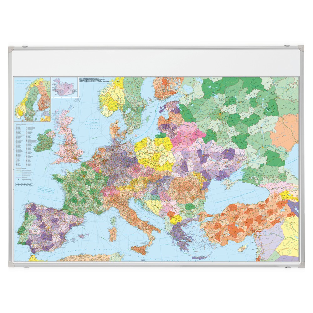 Cartes d’Europe FRANKEN, laminée, H x l 1 370 x 970 mm