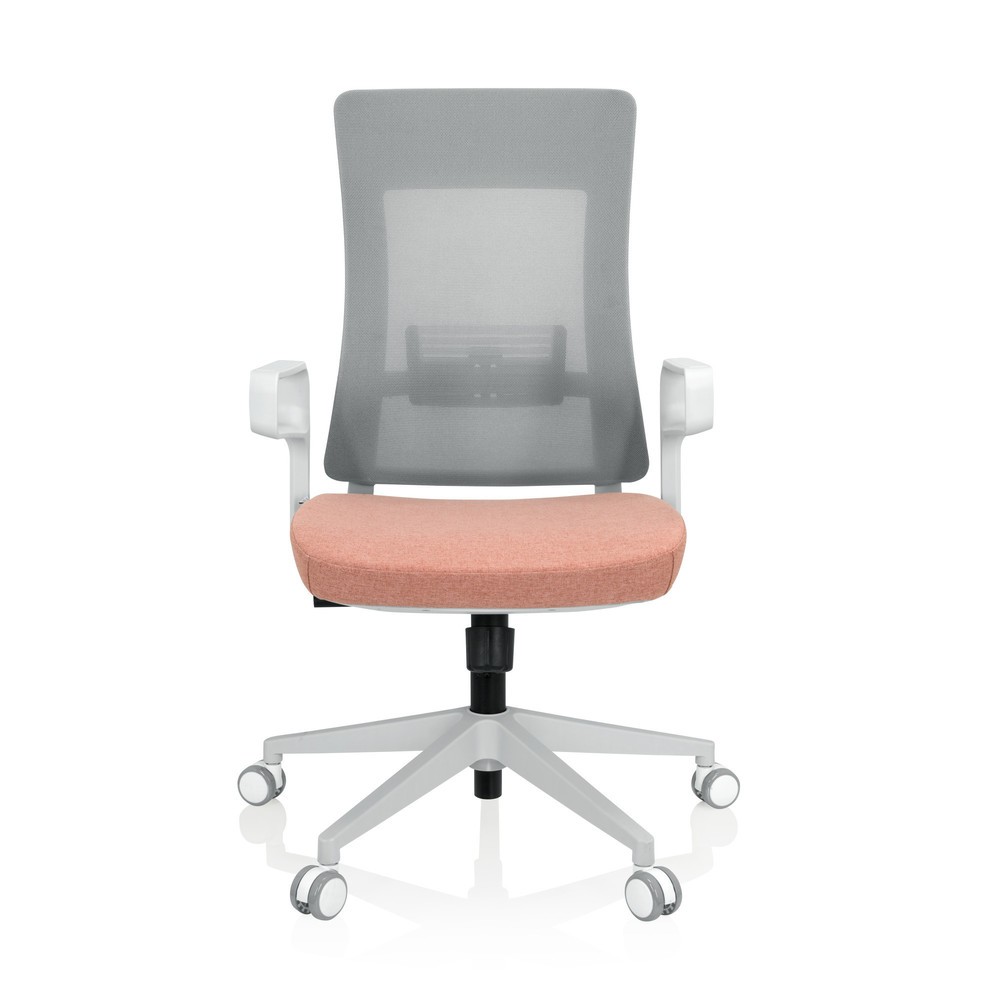 Produktabbildung Nr. 1: Siège de bureau / siège pivotant hjh OFFICE COMFIO WM maille / tissu, gris / rose