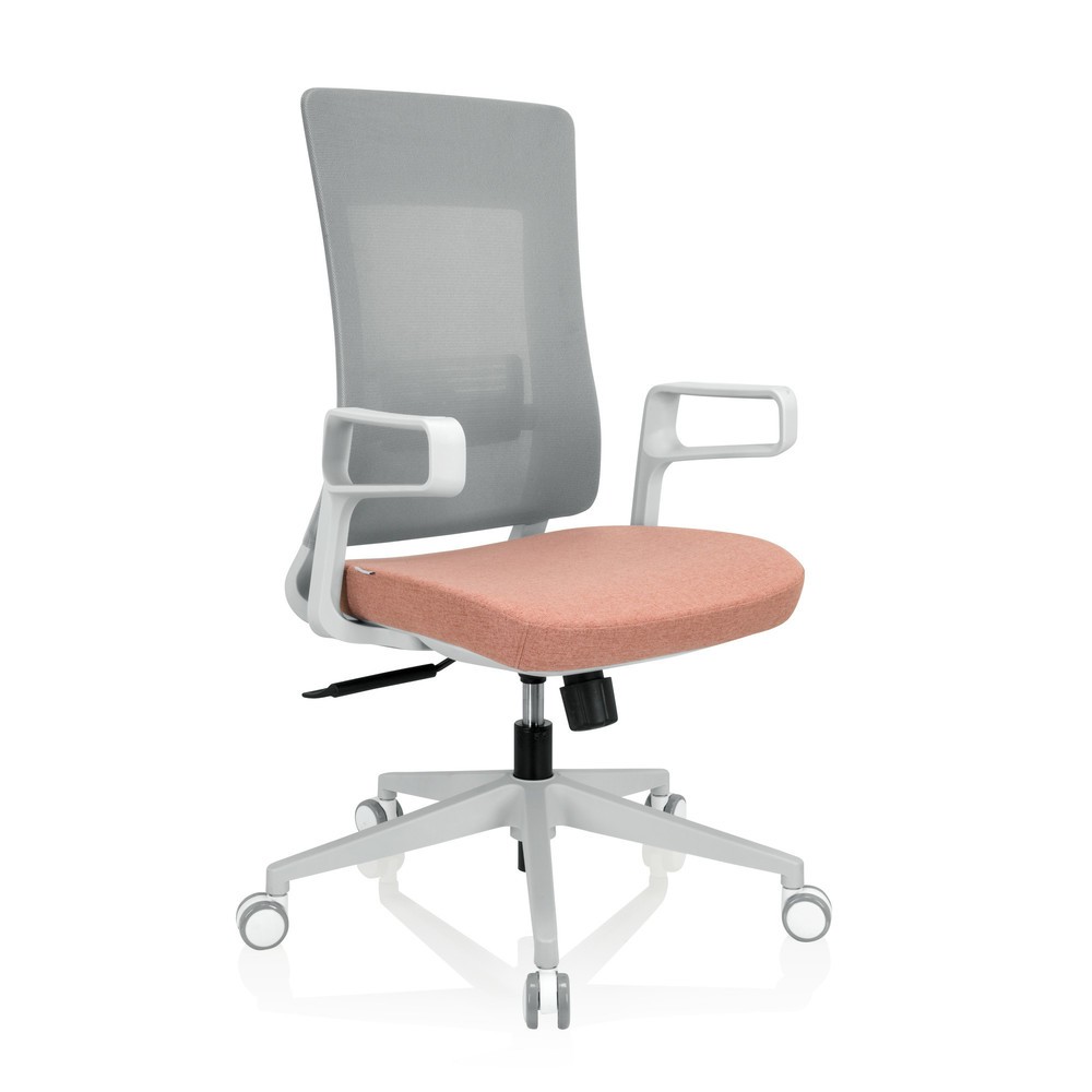 Produktabbildung Nr. 6: Siège de bureau / siège pivotant hjh OFFICE COMFIO WM maille / tissu, gris / rose