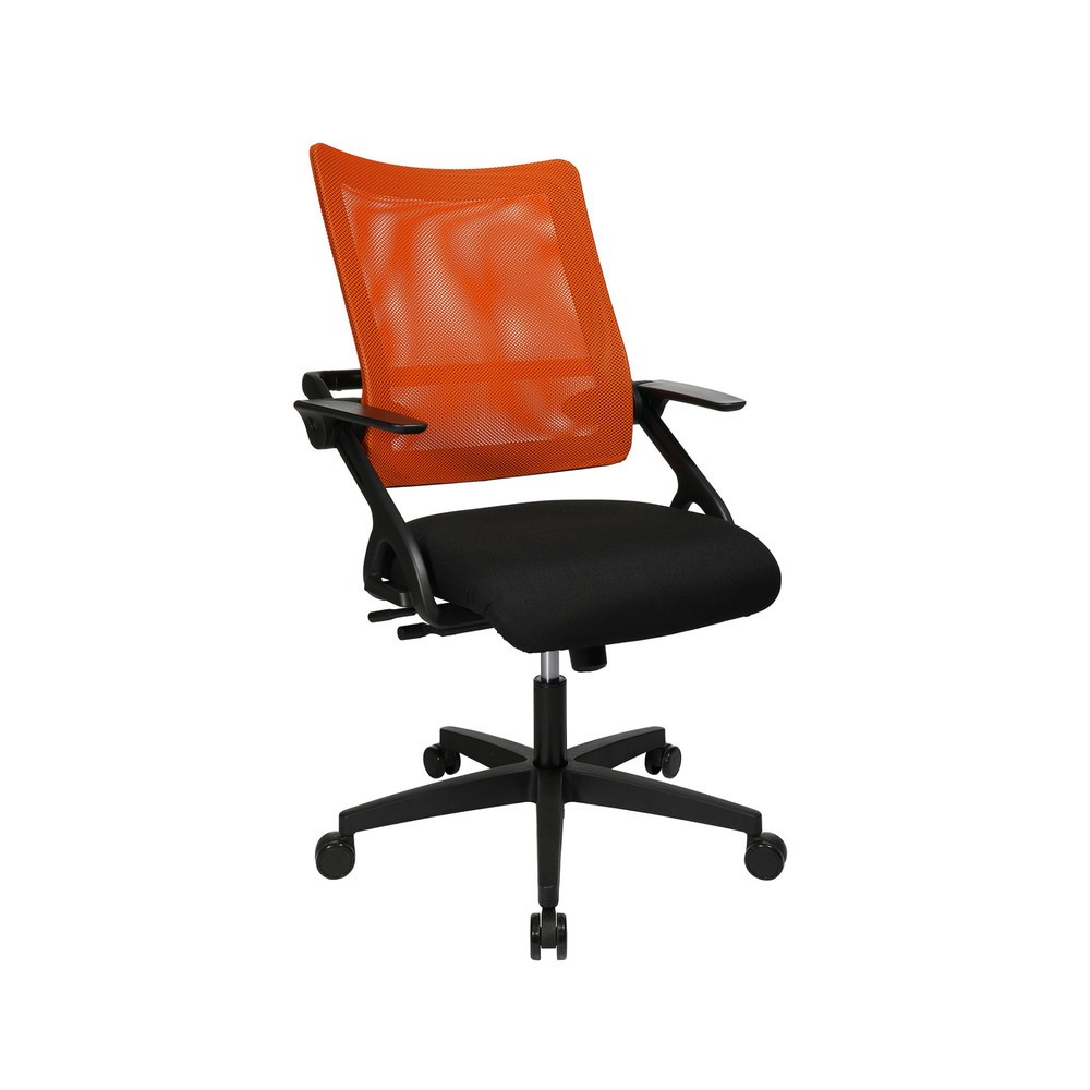 Chaise de bureau pivotante Topstar® New S’move, noire et orange