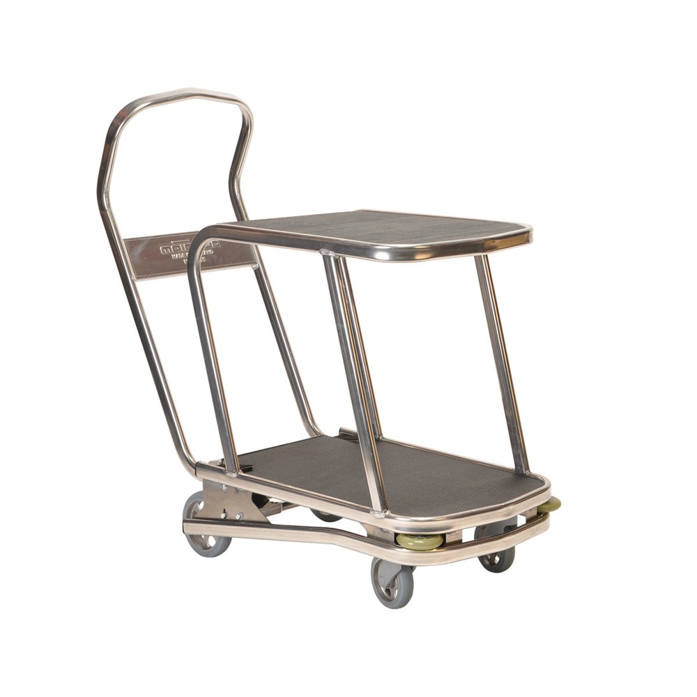 Chariot ergonomique à plate-forme en aluminium Matador S à 2 niveaux - réglable