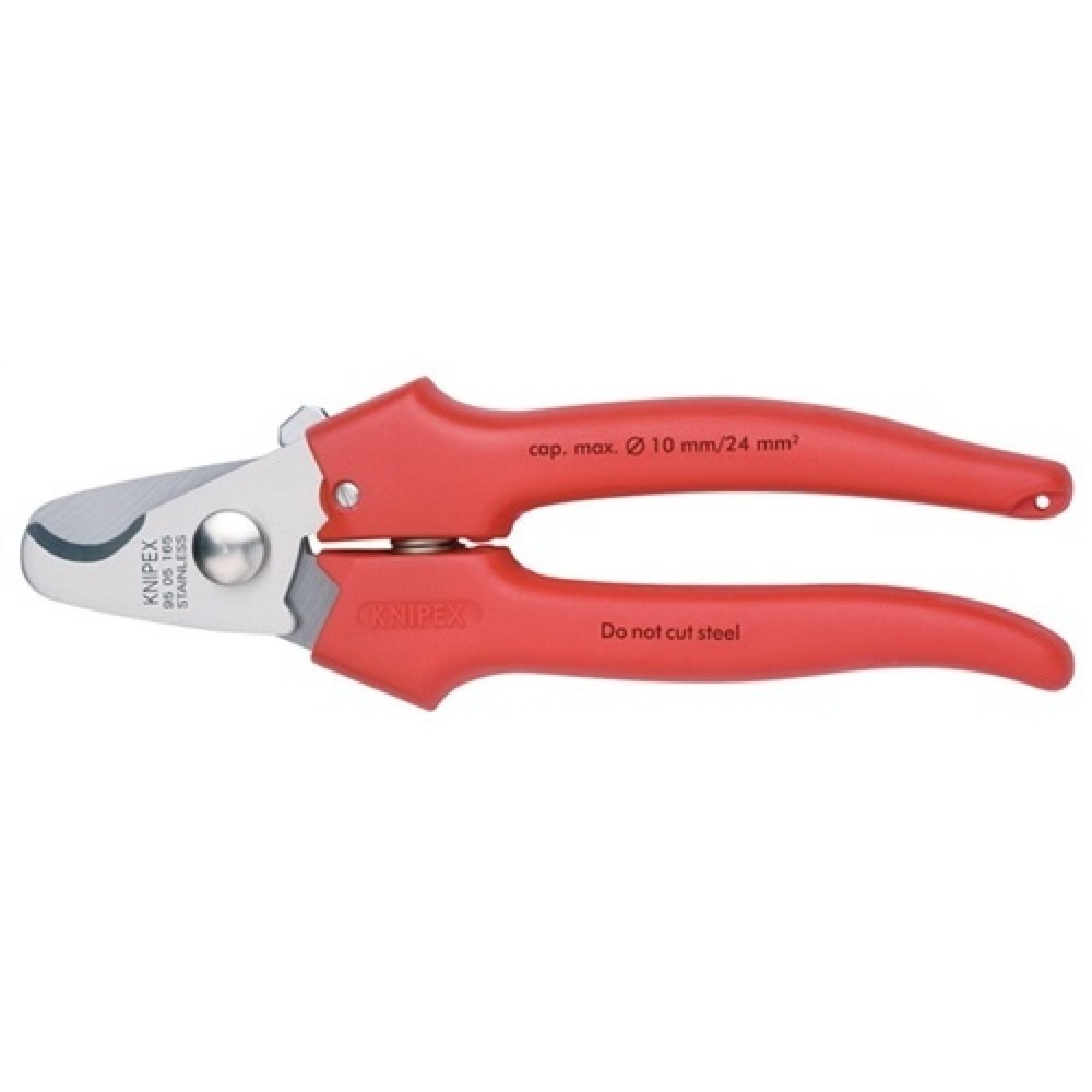 Coupe-câble longueur 165 mm tête polie plastique revêtu KNIPEX