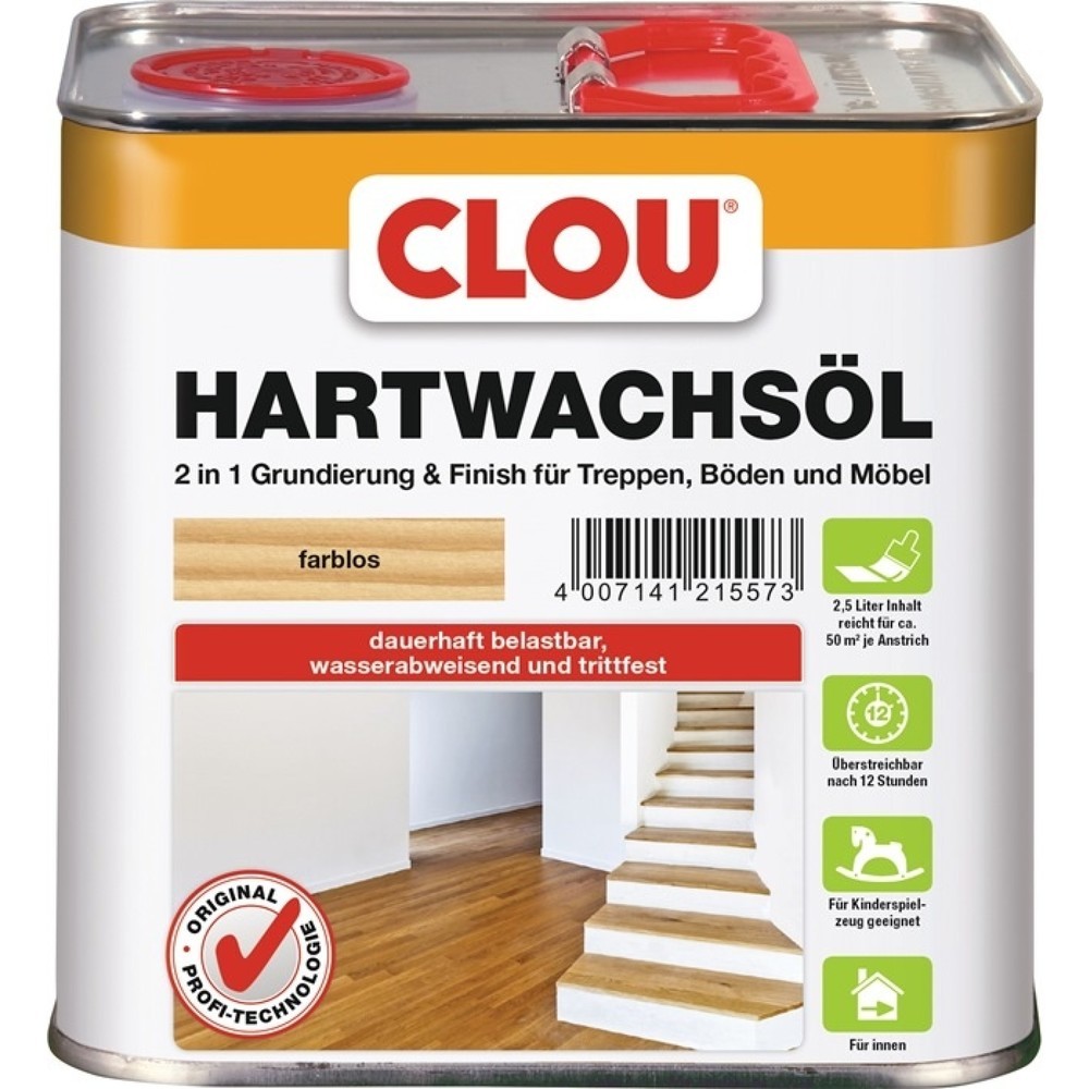 CLOU Hartwachs-Öl flüssig farblos 2,5l Dose