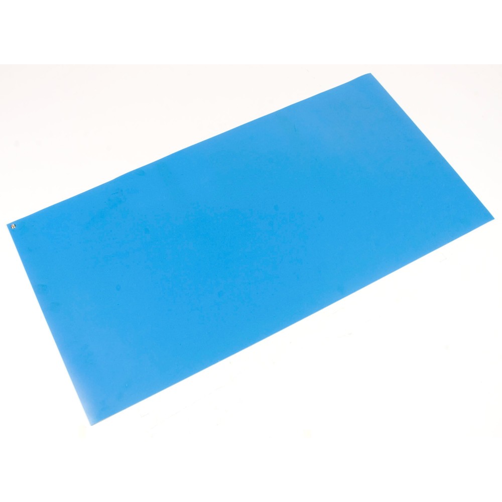 COBA Kit de tapis de travail ESD en PVC avec couche conductrice, lxP 600 x 1 200 mm, bleu