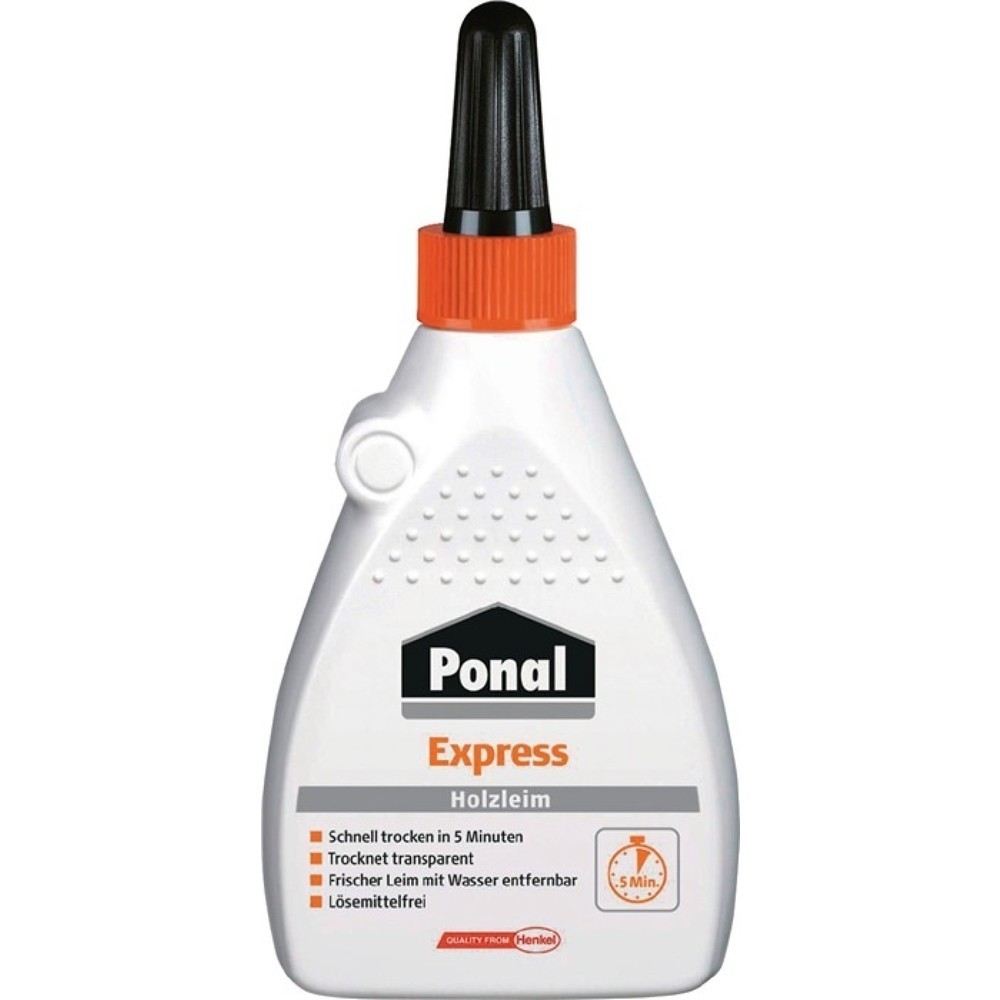 Colle à bois PONAL Express 120g EN 204 : D1, Bouteille D2