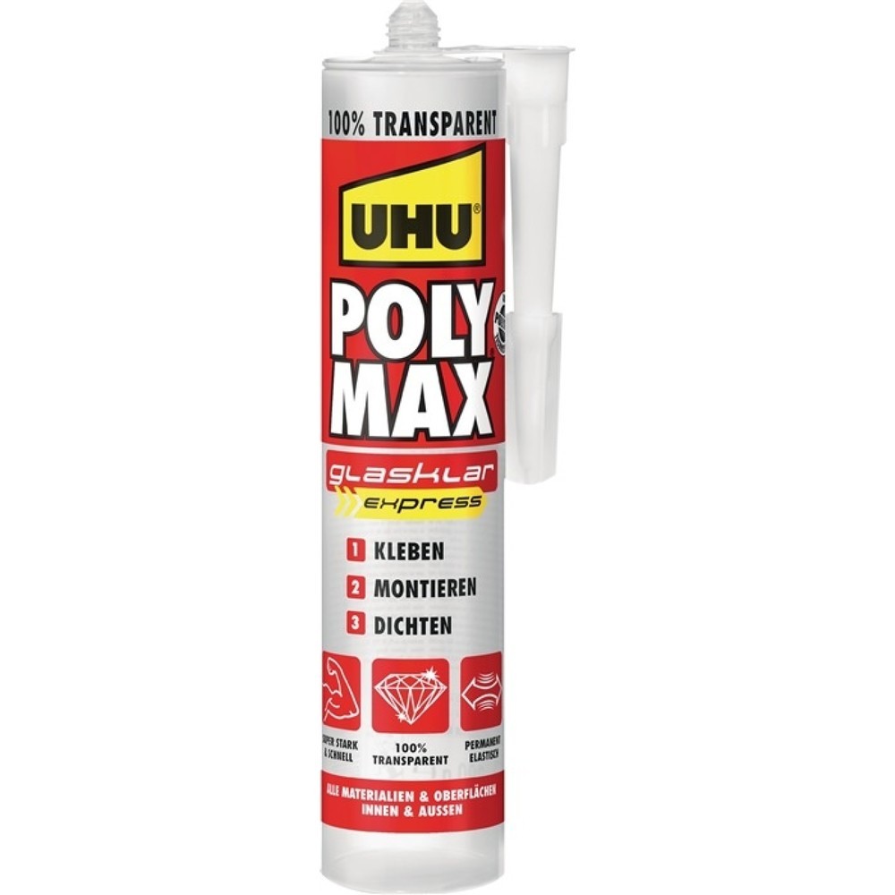 Adhésif/mastic UHU POLY MAX EXPRESS cartouche cristalline 300g