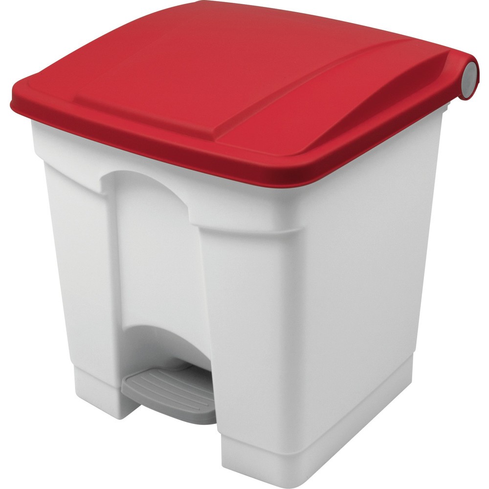 Poubelle à pédale helit « The Step », 30 litres, rouge