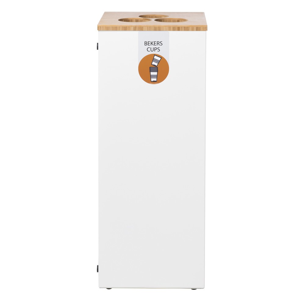 Collecteur de gobelets Paxa Medium LUNE, 34 litres, blanc