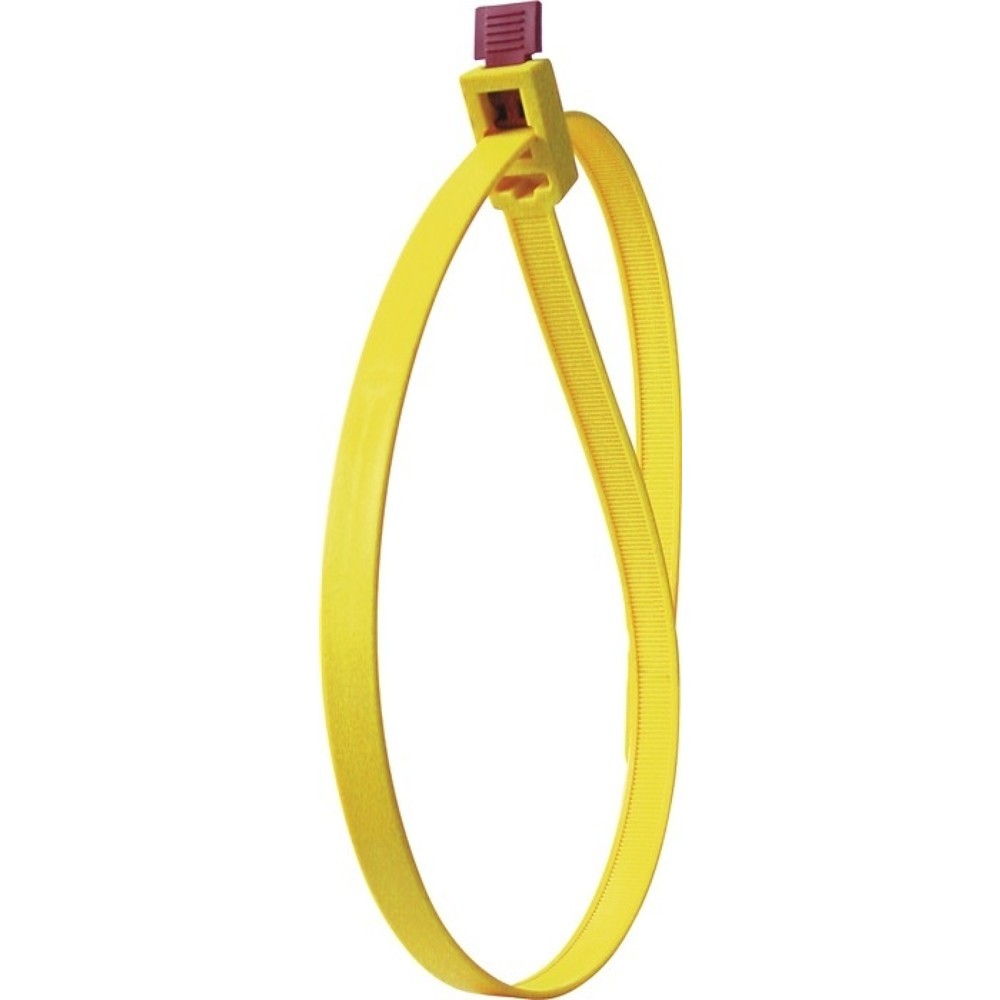 Collier de câblage SpeedyTie longueur 750 mm largeur 12 mm polyamide jaune 5 piè