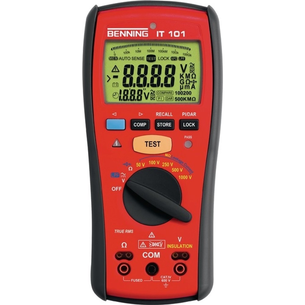 Appareil de mesure isolation/résistance IT 101 0,1 V-600 V CA/CC V 1 kΩ-20 GΩ BE