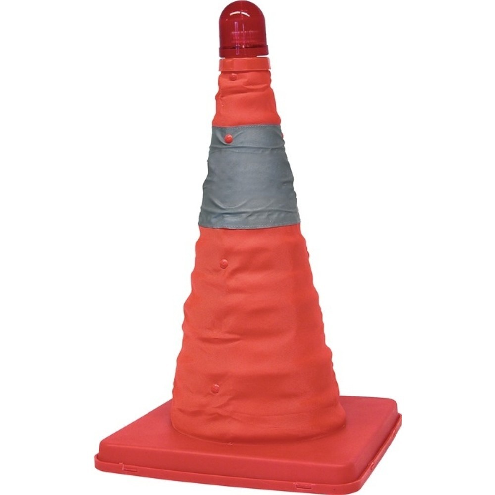 Cône de signalisation hauteur 390 mm pliable, avec couverture en nylon poids 0,5