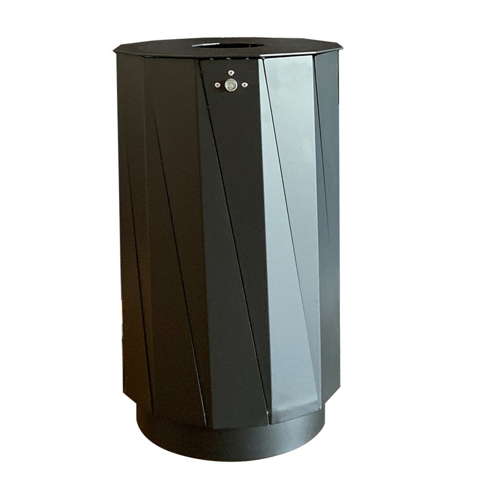 Conteneur à déchets RENNER, modèle 7007-00, 60 litres, gris anthracite