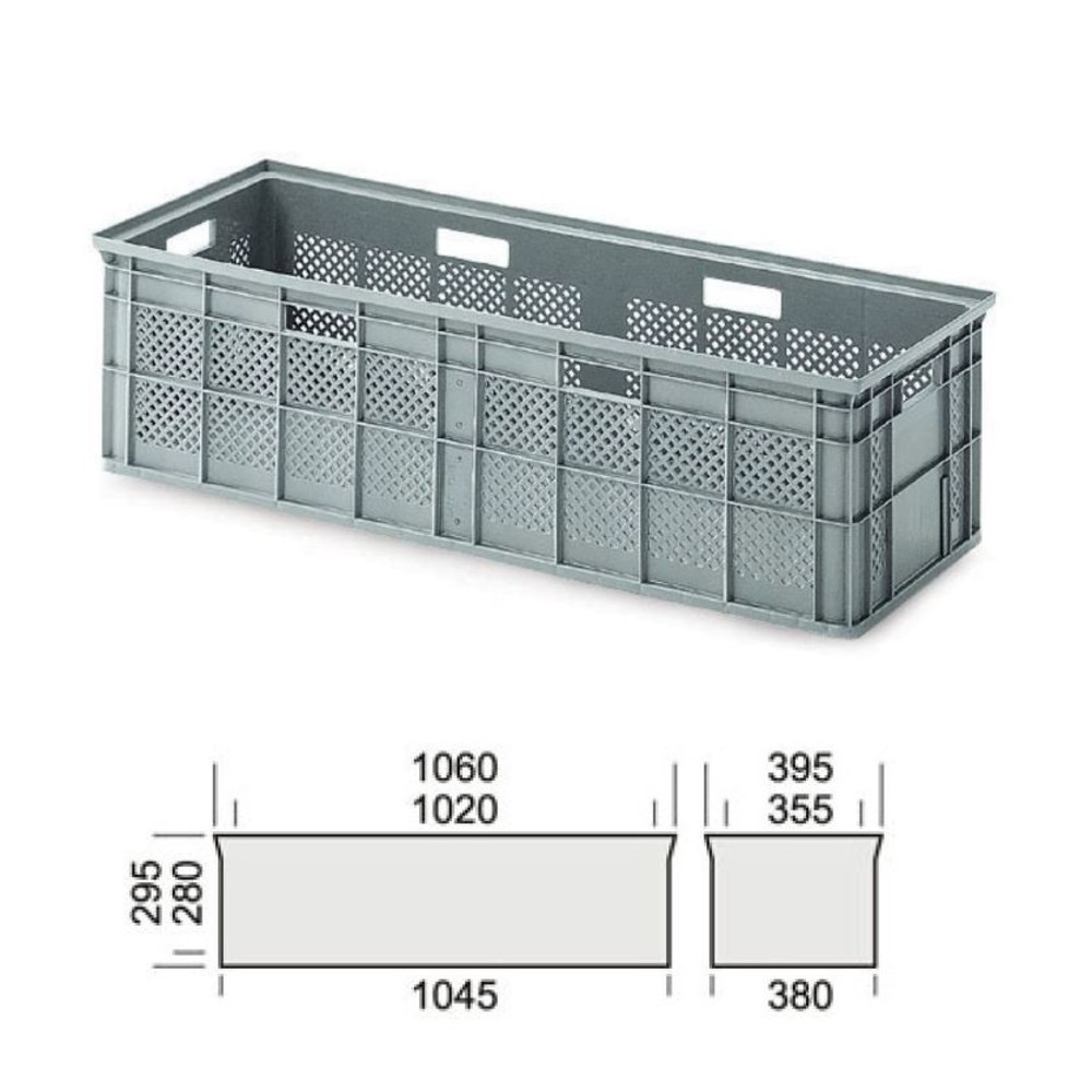 Conteneur grand format, ajouré, 1 060x395x295 mm