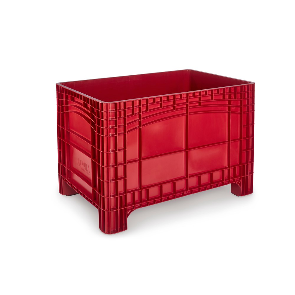 Conteneur grand format XL, HxlxP 800 x 1.200 x 800 mm, 535 litres, 4 pieds, rouge