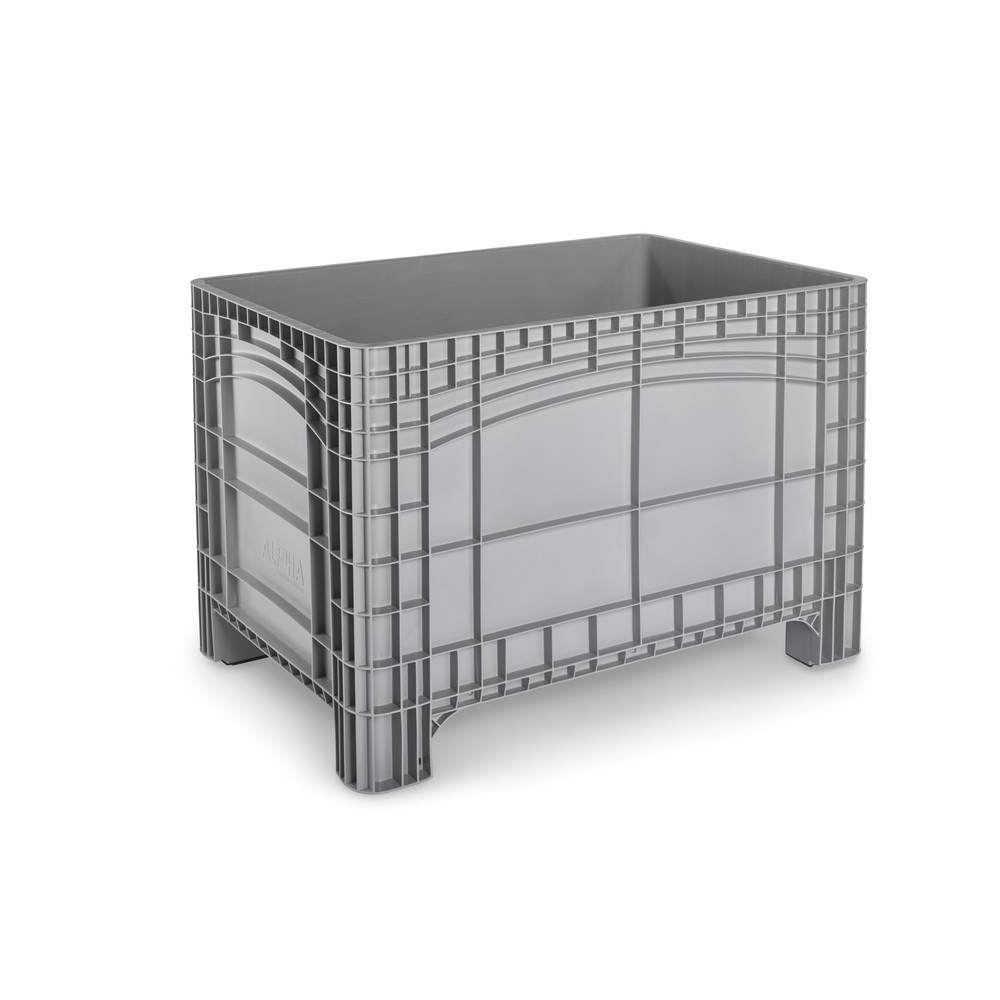 Conteneur grand format XL, HxlxP 800 x 1.200 x 800 mm, 535 litres, 4 pieds, gris