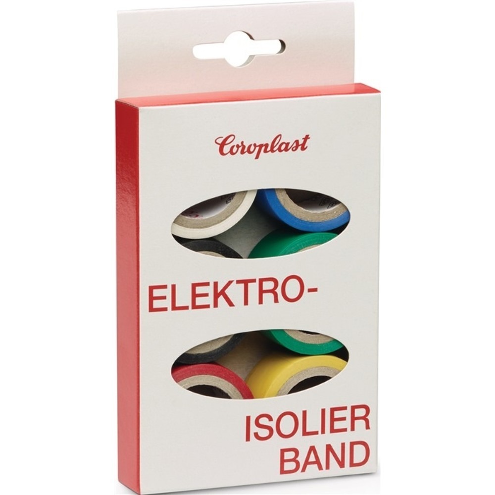 COROPLAST Elektroisolierband-Set 302 6-tlg.L.je 3,3m B.19mm Ktr