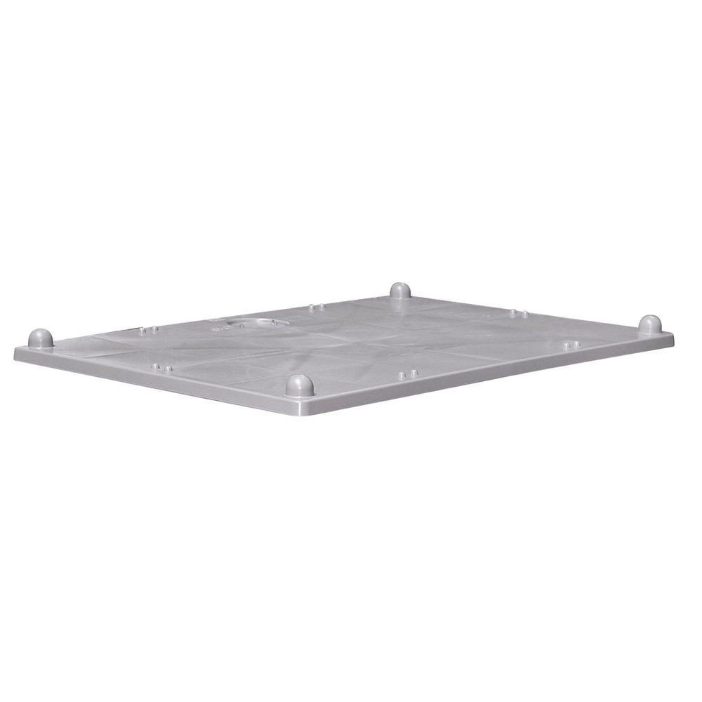 Couvercle coiffant pour grands conteneurs en polypropylène, lxP 1 200 x 800 mm, gris