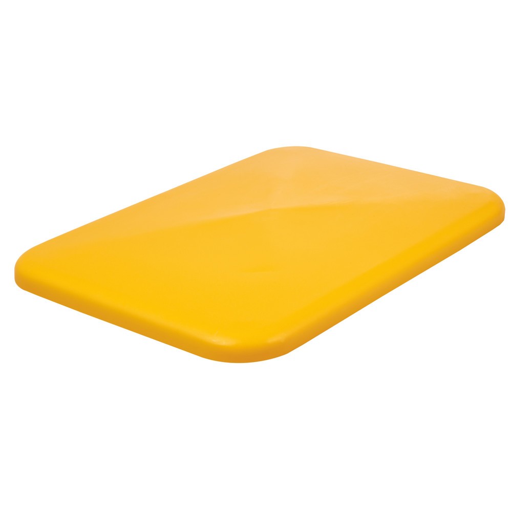 Couvercle pour conteneur à roulettes BASIC, H x l x P 40 x 680 x 450 mm, jaune