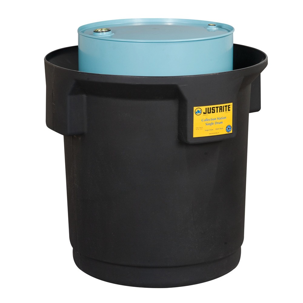 Dépôt à fûts Justrite, 1 x 200 l, capacité 250 l