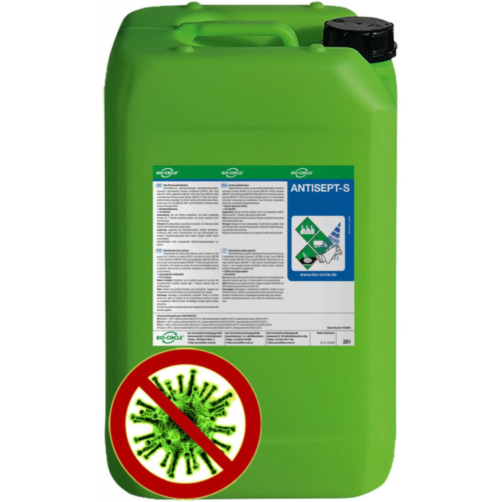 Désinfectant de surface BIO-CIRCLE ANTISEPT-S, bidon 20L