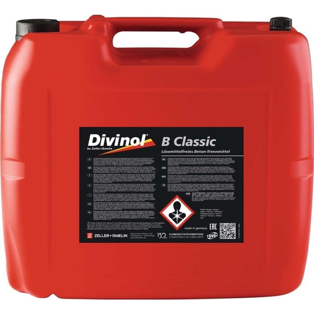 DIVINOL Démoulant pour béton B Classic, incolore-jaunâtre, bidon, 30 l