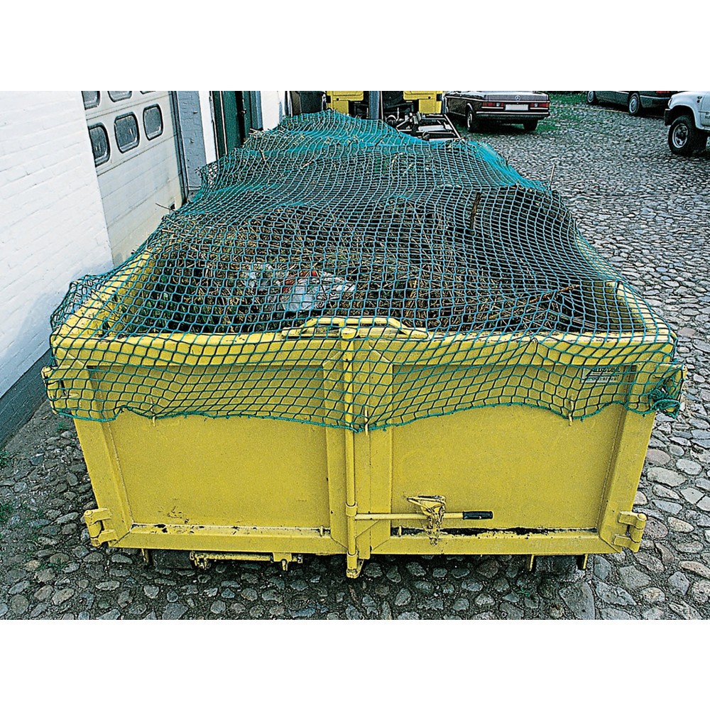 Dolezych Container-Abdecknetz, knotenlos, umlaufende Randeinfassung, Maschenweite 45 mm, Masse 3,0 x 3,50 m