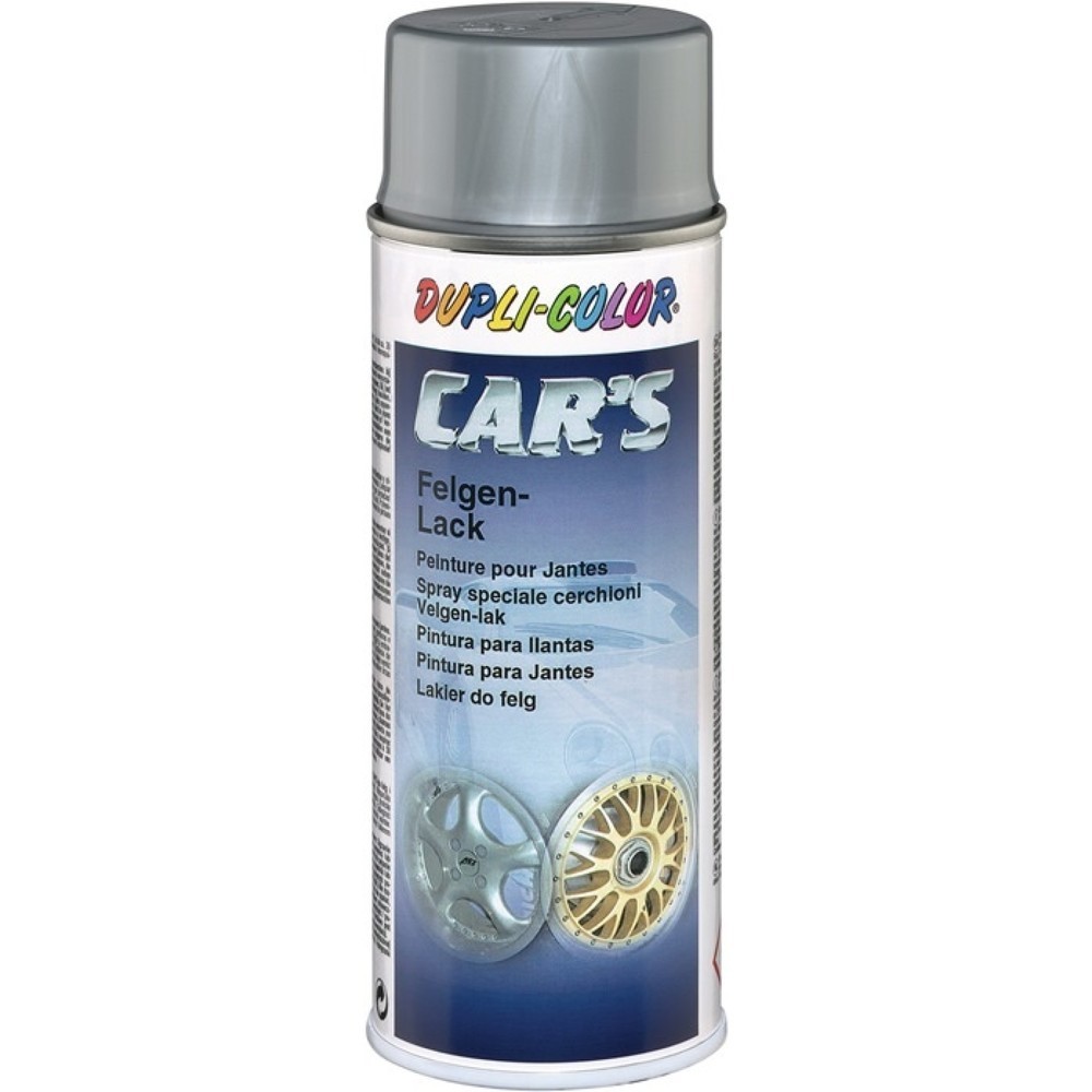 DUPLI-COLOR Peinture pour jantes CAR's Alu, 400 ml, argent brillant, bombe aérosol