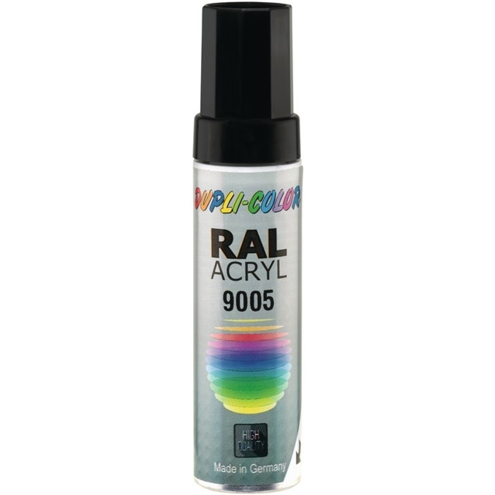 DUPLI-COLOR Stylo peinture, RAL 9005 12 ml, noir profond mat, stylo