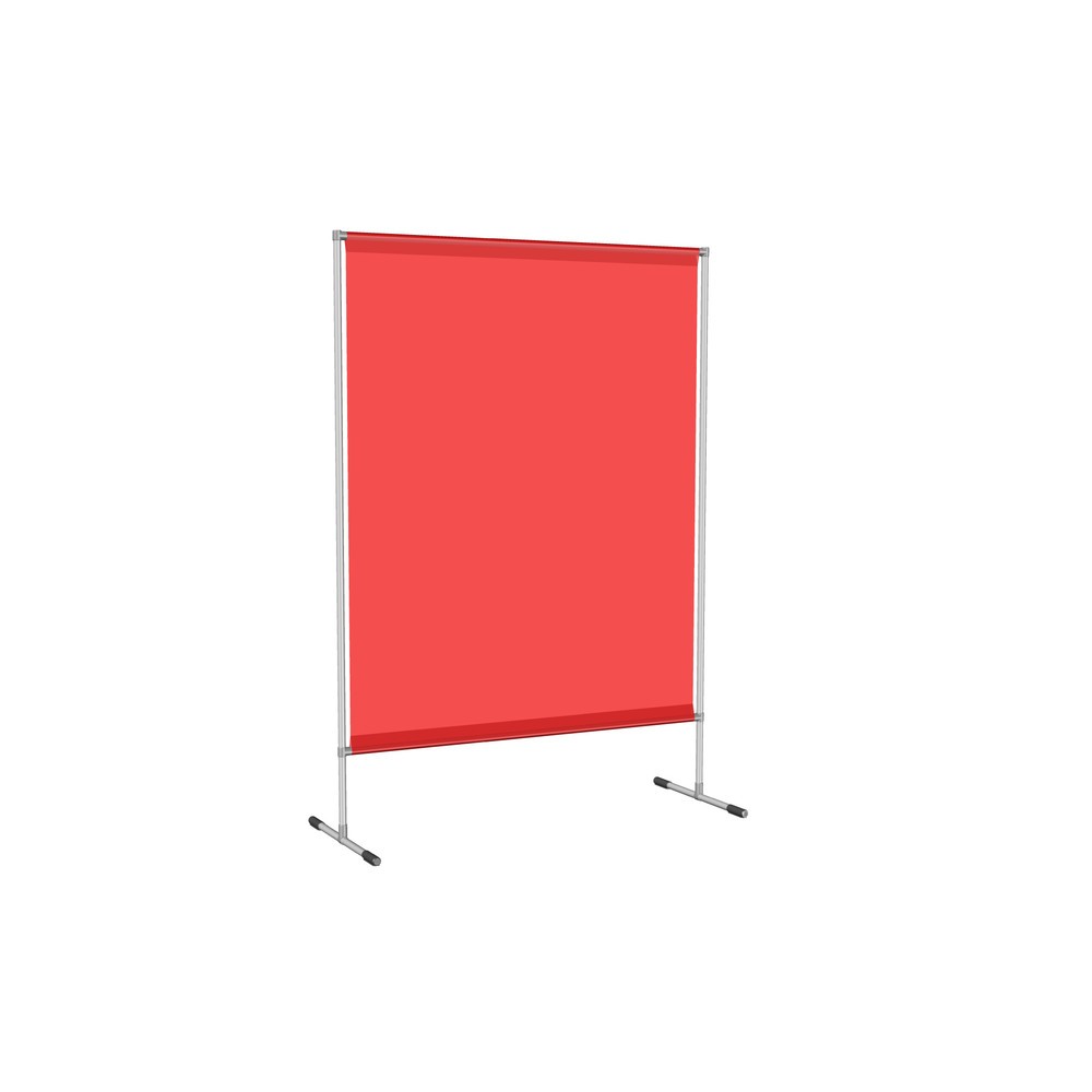 Écran de protection pour soudeur, conforme ISO EN 25980 (EN 1598), lxH 1 400 x 2 000 mm, rouge/transparent