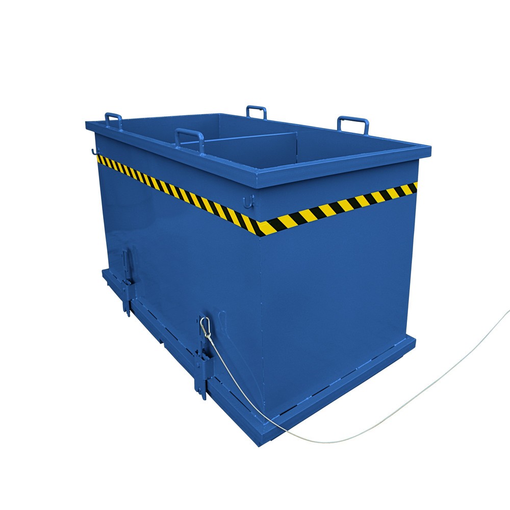 Eichinger® Benne à fond basculant, Système de tri, 3x600 litres bleu gentiane