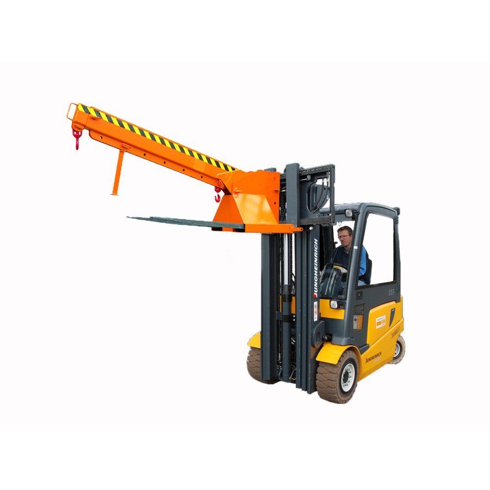 Eichinger® Bras de grue télescopique et réglable en hauteur, 2 500 kg, orangé pur