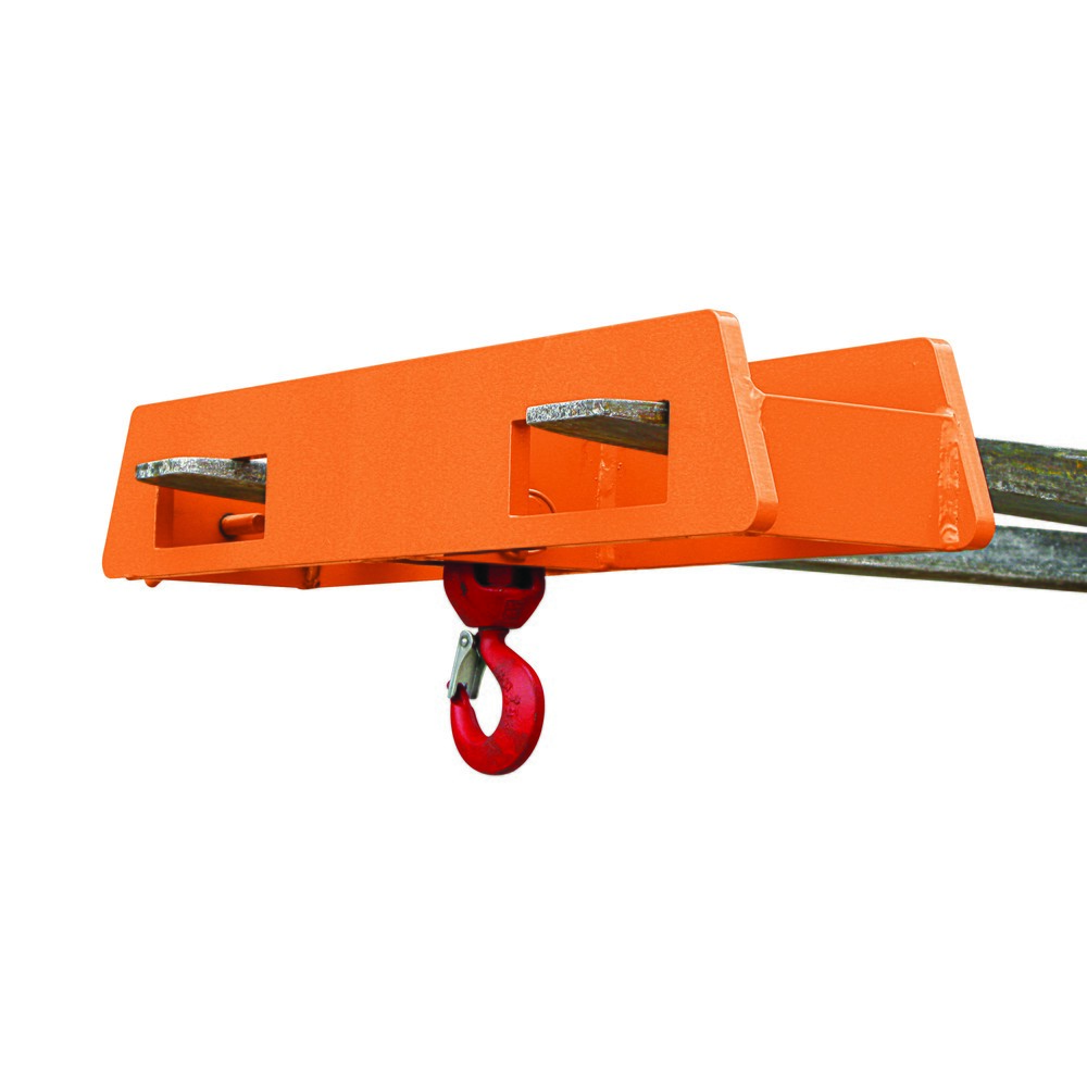 Eichinger® Lasthaken Stapler-Aufsatz über zwei Gabelzinken, 2500 kg, reinorange