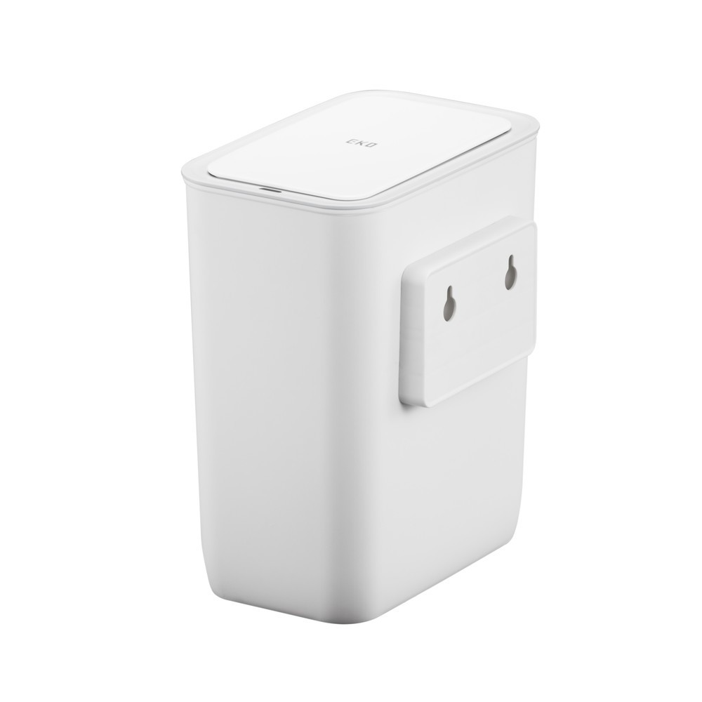 EKO Poubelle Morandi Smart, avec capteur, pour montage mural, 8 litres, blanc