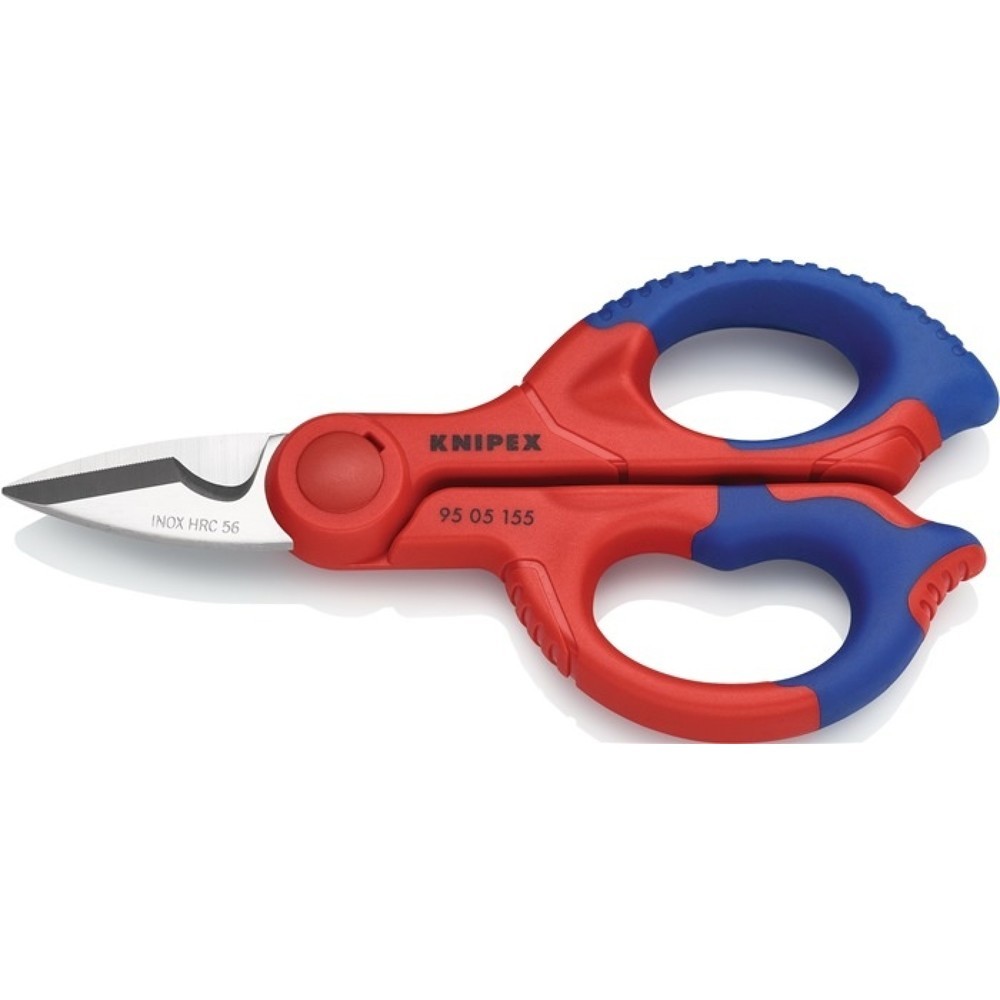 Ciseaux pour électricien/artisan longueur 155 mm Gaines bicomposant KNIPEX