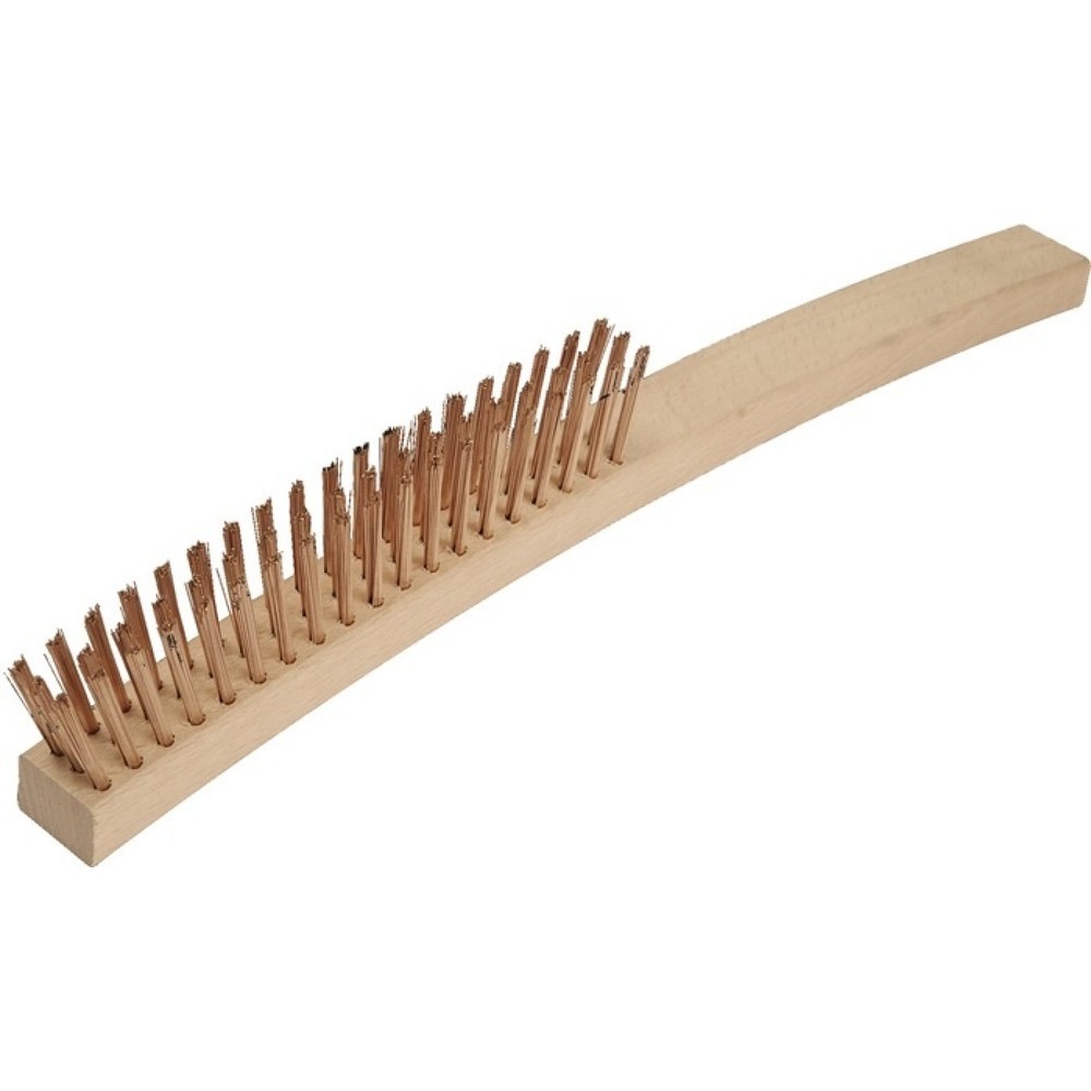 ENDRES TOOLS Drahtbürste, 0,3 mm Zinnbronzedraht, Länge 350 mm, 3-reihig funkenfrei