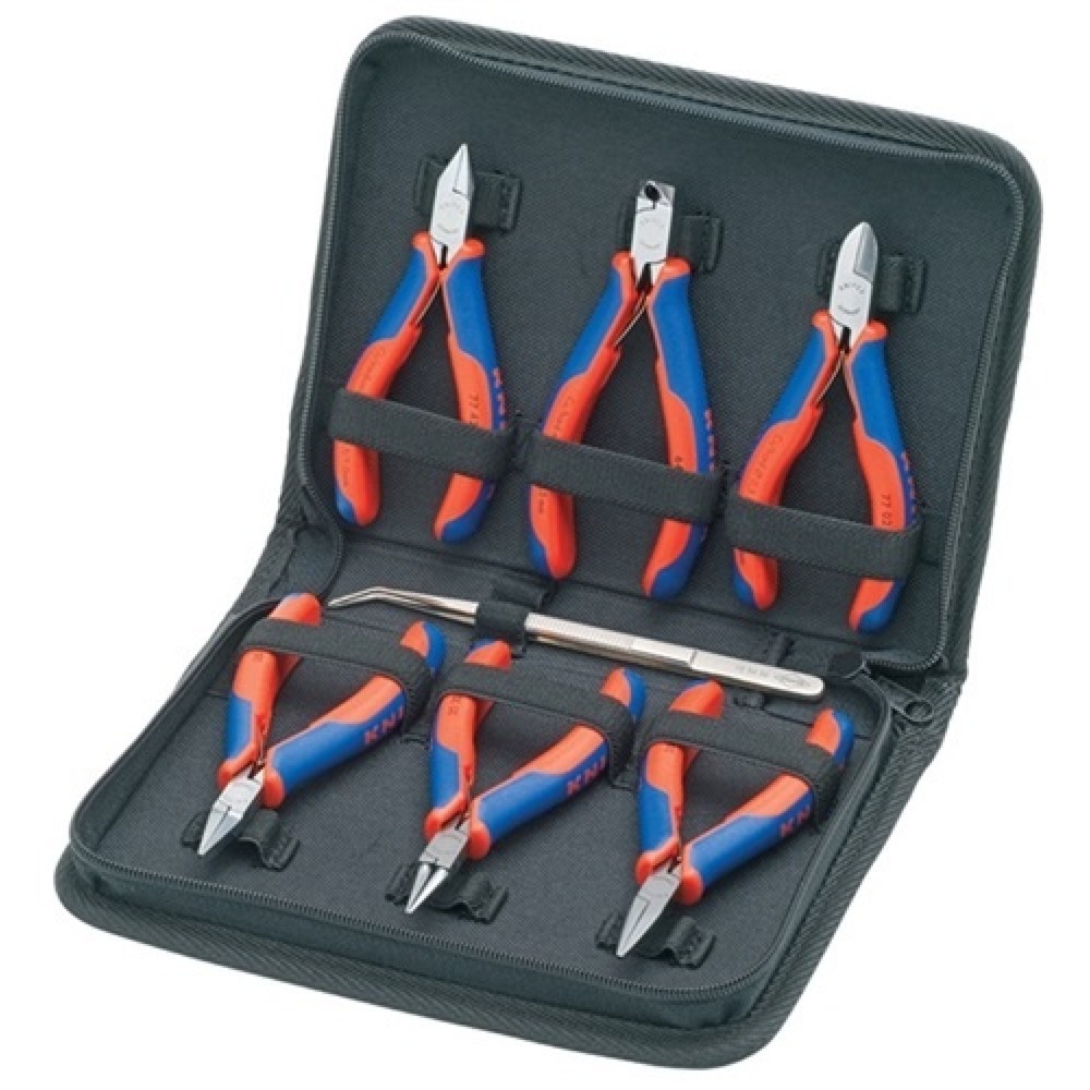 Jeu de pinces électroniques 7 pièces 6 pinces, 1 pincette de précision KNIPEX