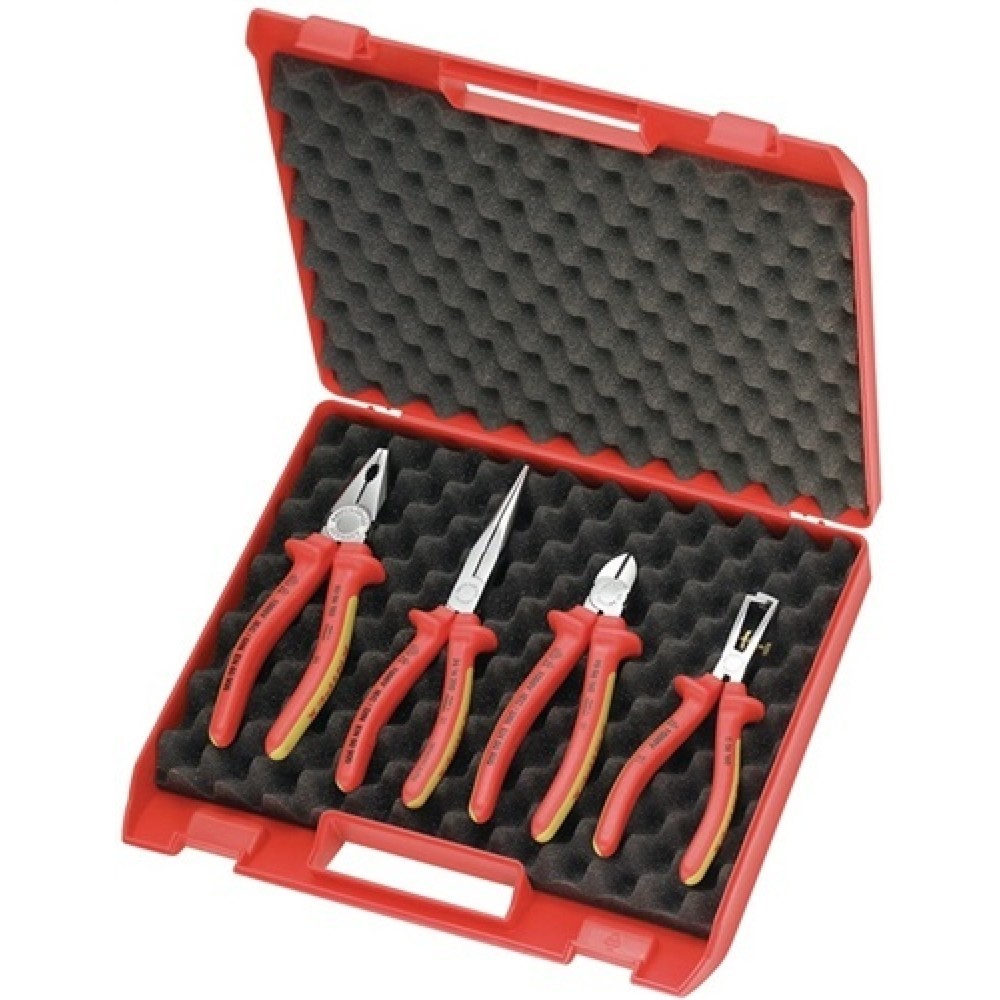 Jeu de pinces compact-Box contenu 4 pièces VDE coffret en plastique KNIPEX