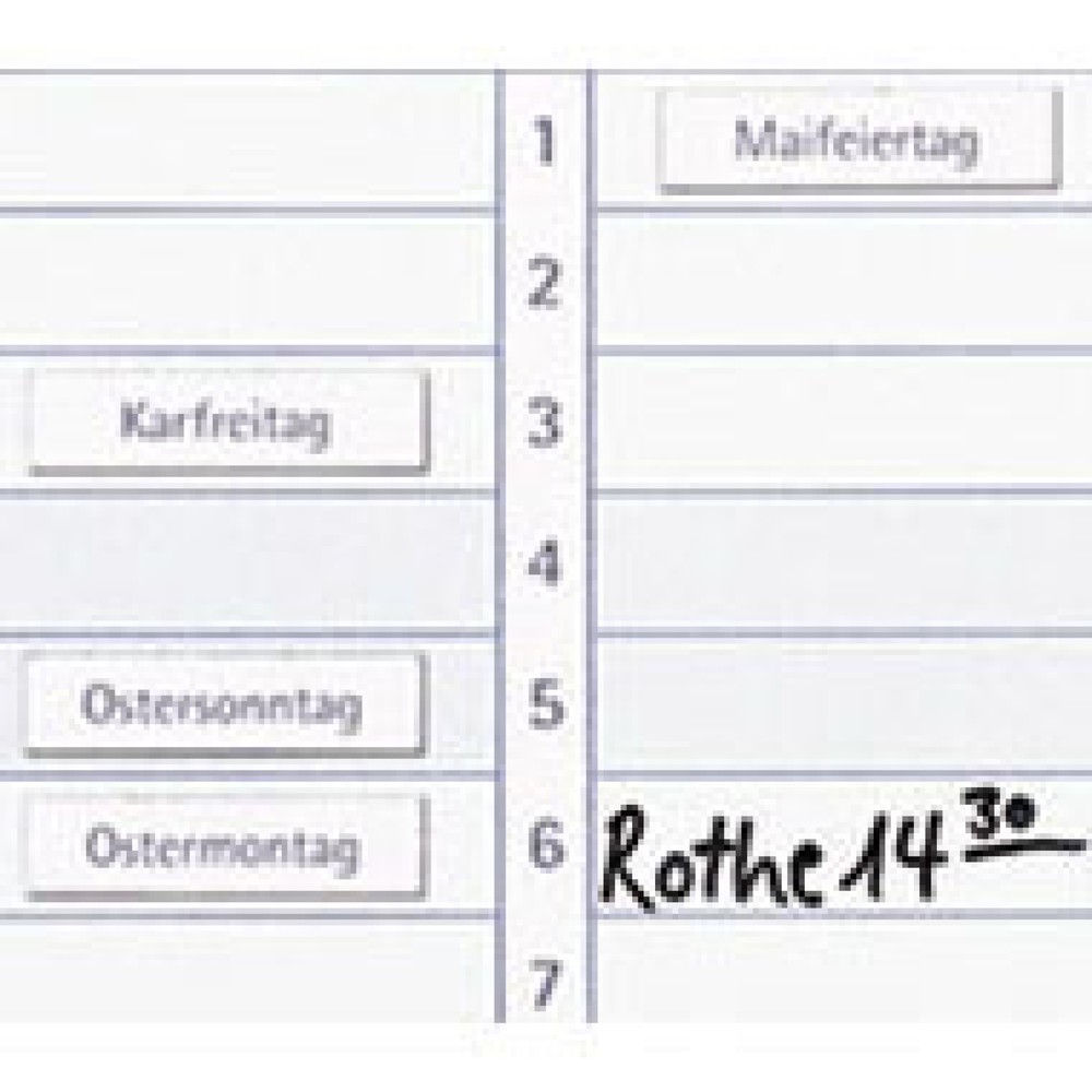 Étiquettes jours fériés pour planning annuel FRANKEN JetKalender