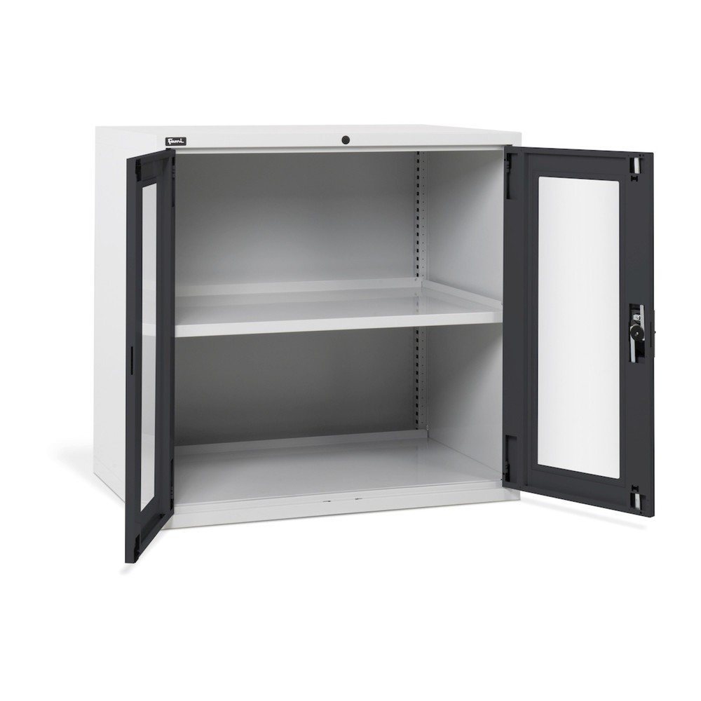 Fami MASTER Schrank mit Flügeltüren aus Polycarbonat, HxBxT 1.000 x 1.020 x 726 mm, lichtgrau, anthrazit