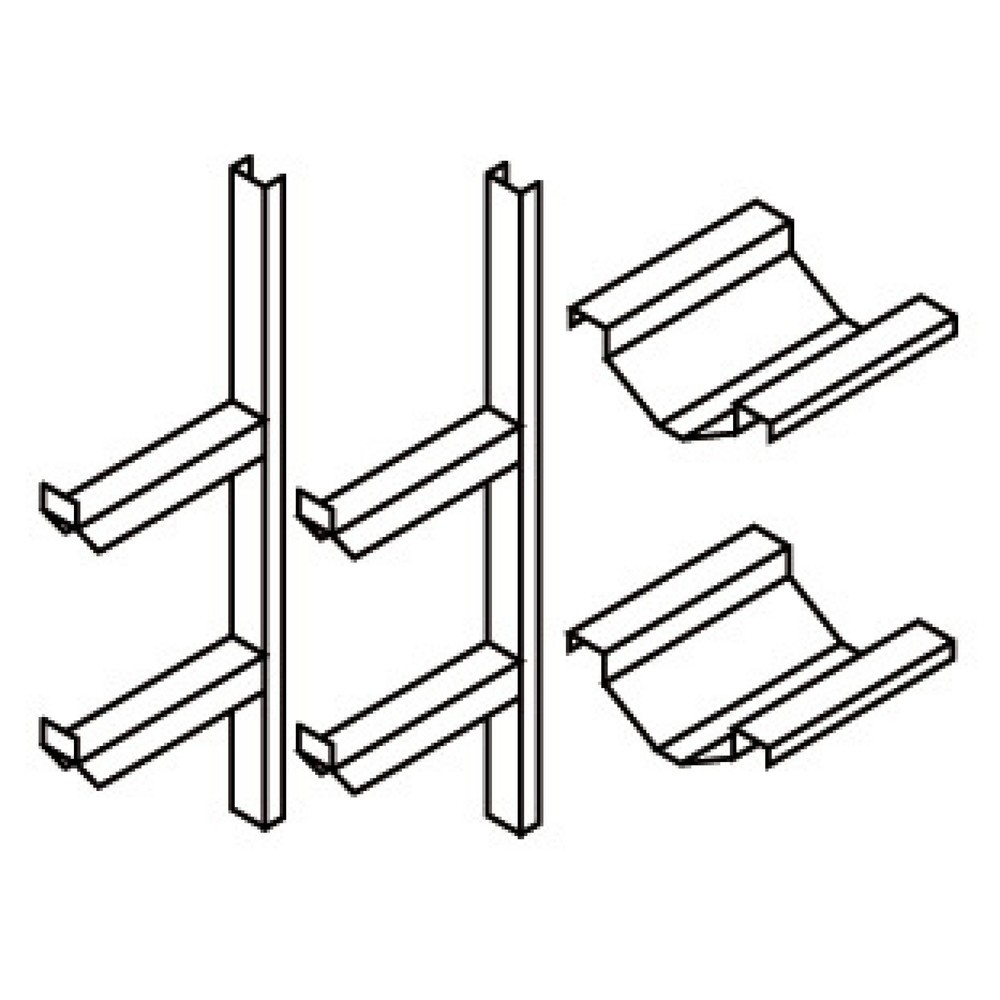 Rayonnage à fûts pour dépôt de produits dangereux en tôle d’acier, rayonnage à fûts