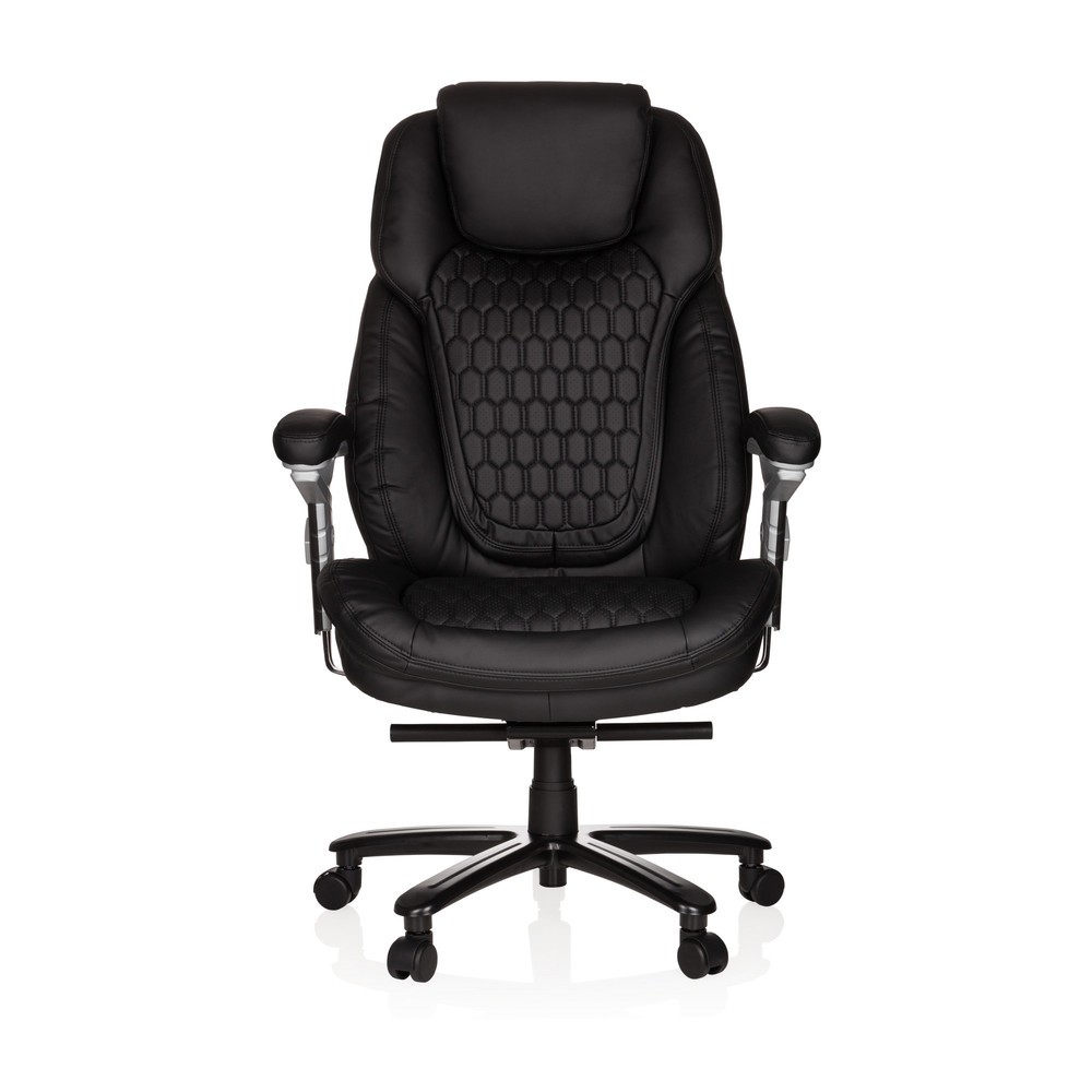 Fauteuil de direction hjh OFFICE PULLMANN similicuir, noir