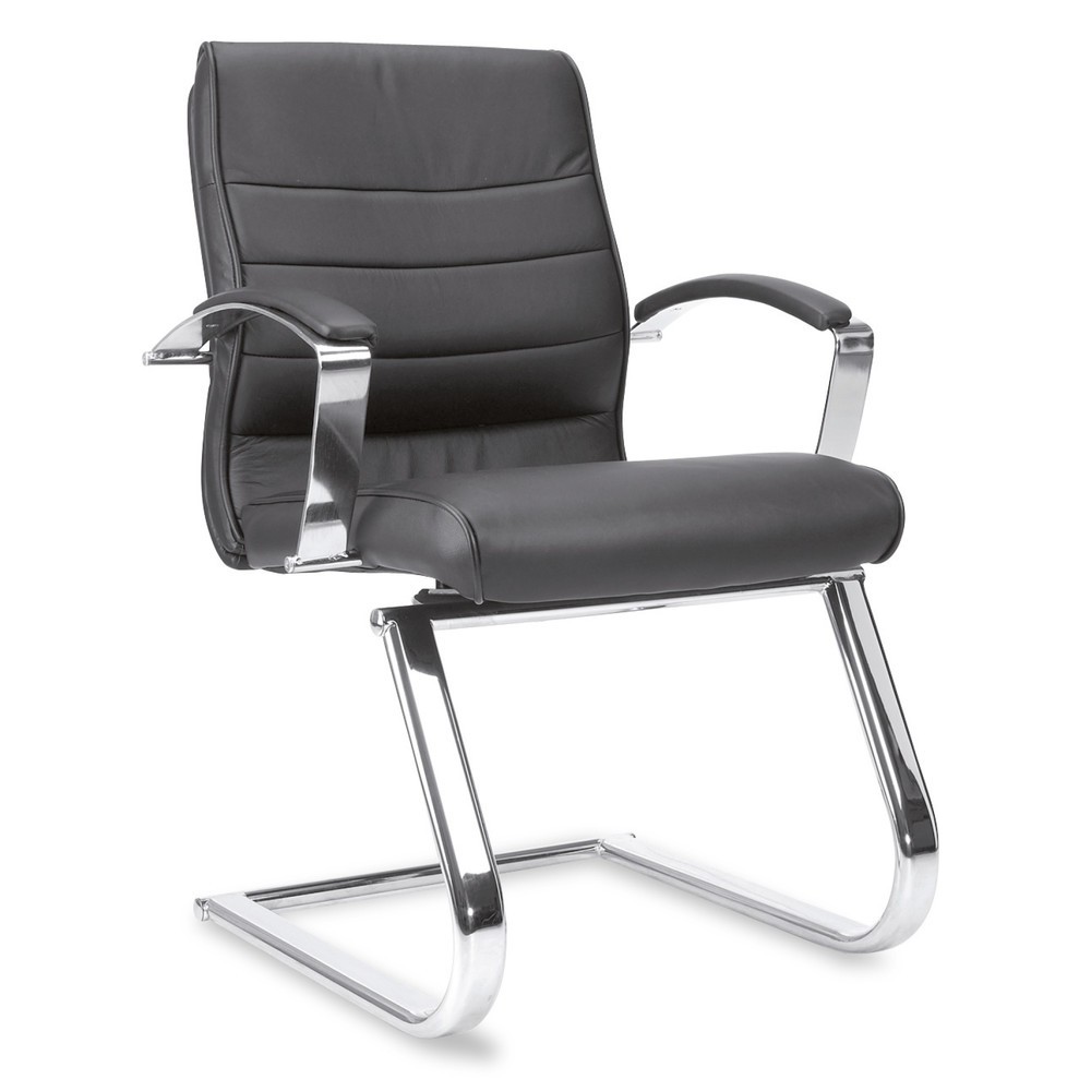 Fauteuil visiteur Topstar® Business Pro, bâti + accoudoirs chromés, noir