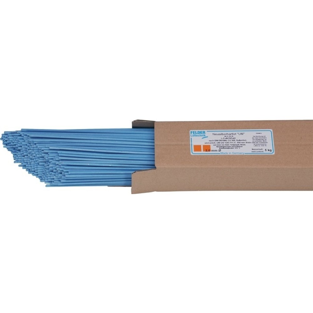 FELDER Neusilberhartlot UM Cu 305, L-Cu Ni Zn 42, D3xL500mm, 5 kg