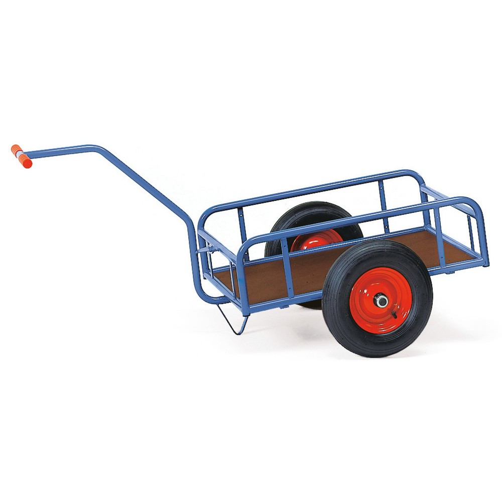 fetra® 1-achsiger Handwagen, offene Wände, Luftbereifung, Ladefläche 795 x 445 mm