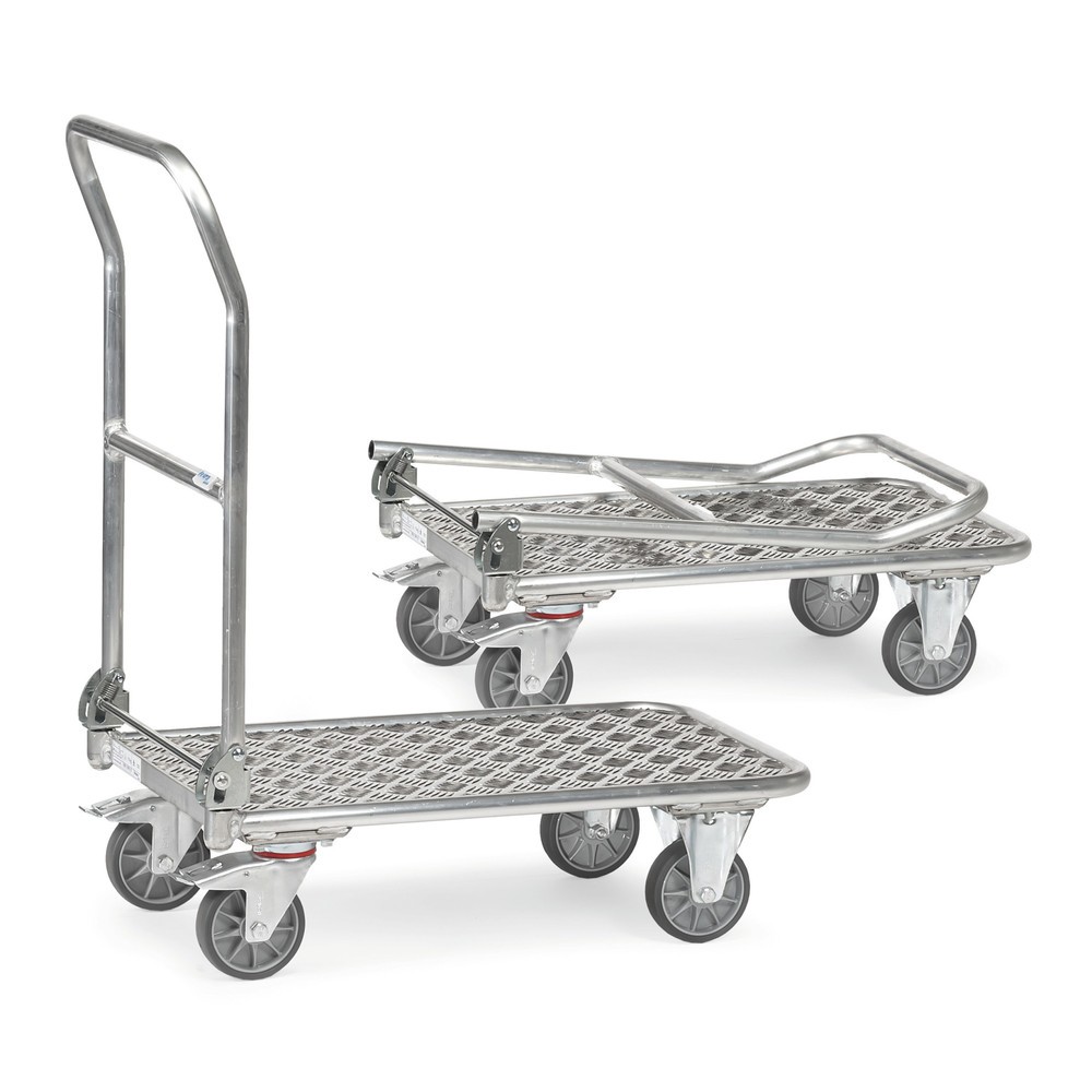 fetra® Chariot de transport en aluminium, surface de chargement lxP 450 x 720 mm