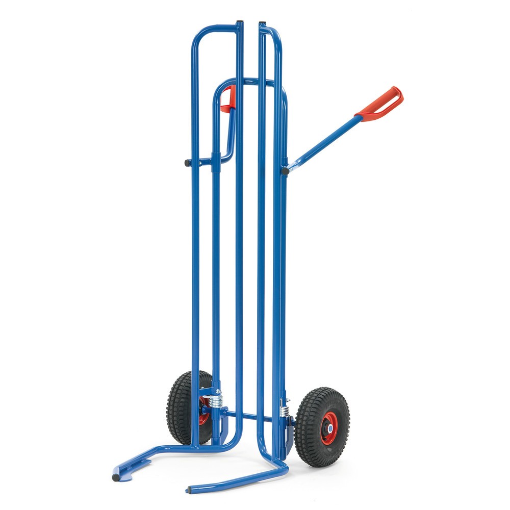 fetra® Diable porte-pneus en acier, capacité de charge 200 kg, pour 8 pneus, pneumatiques à bandage plein